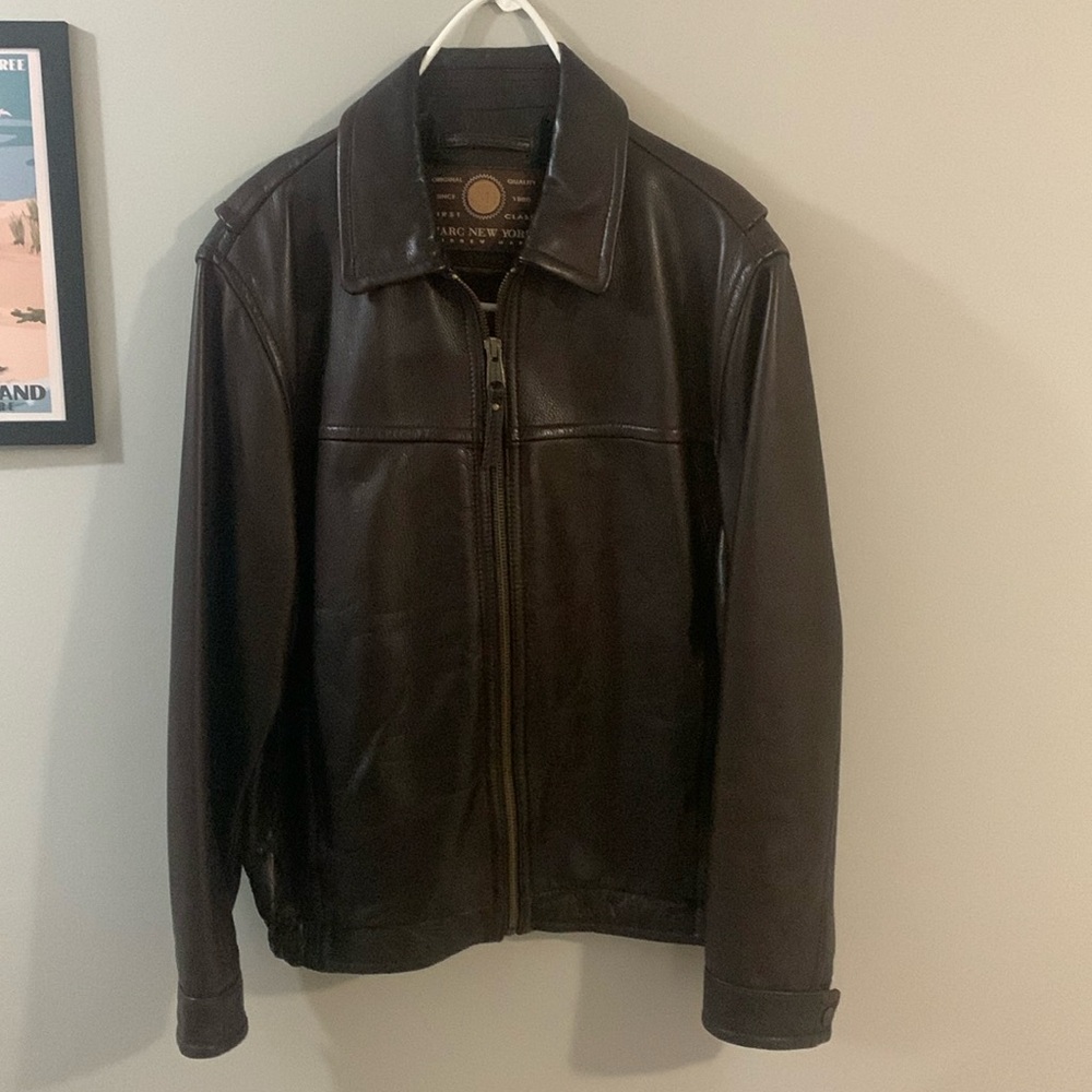 Leather Jacket- Dark Brown. Men’s Medium. Andrew Marc.